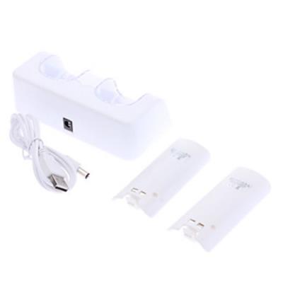 Station chargeur pour wiimote + 2 batteries pour Wiimote 2800 mA