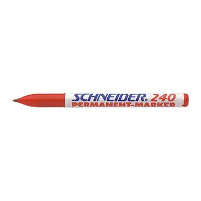 Marqueur permanent Schneider 240 pointe ronde rouge 10pcs.