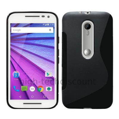 Housse etui coque pochette silicone gel fine pour Motorola Moto G 3eme generation - NOIR
