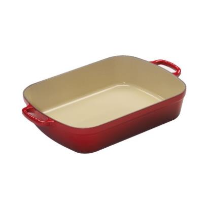 Le creuset 20184370602422 plat à gratin rectangulaire rouge