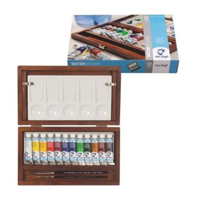 VAN GOGH Aquarelle Coffret Bois 12 Tubes 10 ml