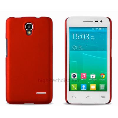 Housse etui coque pochette rigide pour Alcatel One Touch Pop S3 5050D + film ecran - ROUGE RIGIDE