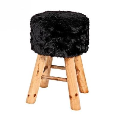Tabouret rond 45 cm noir
