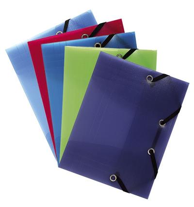 Chemise Exacompta - Chemise 3 rabats Elastique Polypro 12x16cm Chroma Assortis