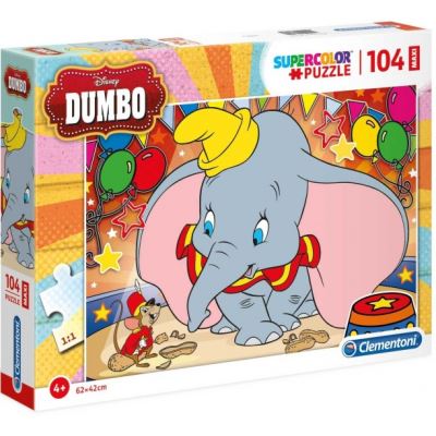 Clementoni maxi supercolor puzzle puzzle Dumbo 104 pièces