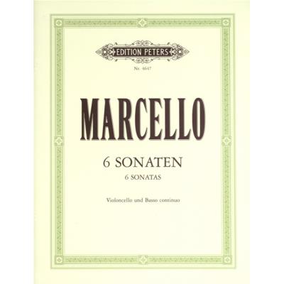 Partitions classique EDITION PETERS MARCELLO BENEDETTO - 6 SONATAS OP.2 - CELLO ENSEMBLE Violoncelle