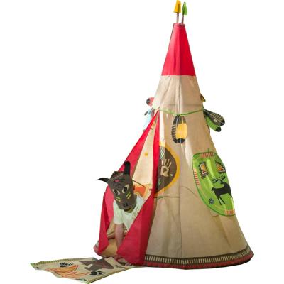 Tipi de jeu Indien avec déguisement