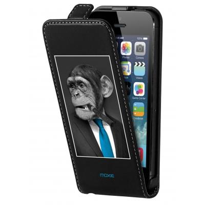 Etui à rabat iPhone 5s motif Monkey Tie Blue