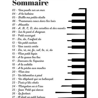 35 Partitions Piano Pour Enfants: Les plus belles chansons en français avec  les paroles pour les enfants