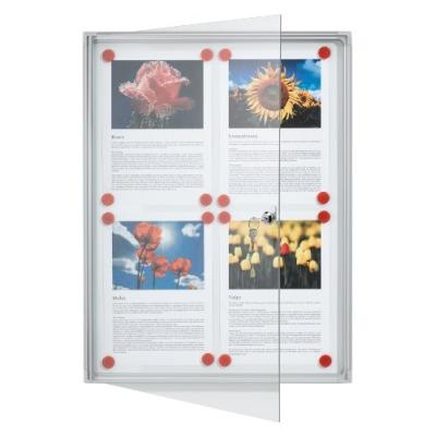 Franken fsa4 panneau daffichage x-tra line 4 x a4 avec portes battantes blanc 51 x 68 x 3,5 cm