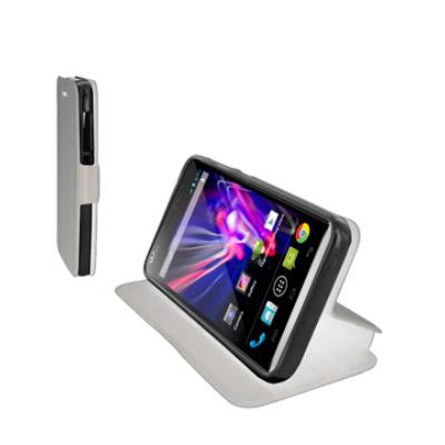 Etui Stand à rabat latéral pour Wiko Wax Coloris Blanc