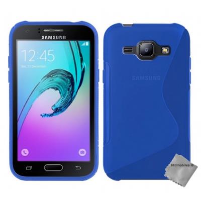 Housse etui coque pochette silicone gel fine pour Samsung Galaxy J1 (2016) - BLEU
