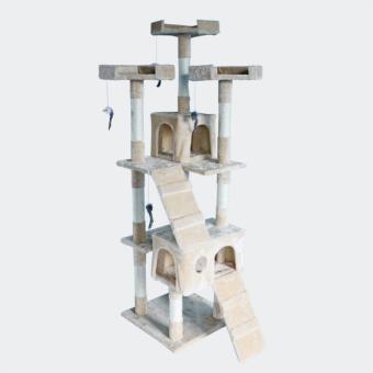 Arbre A Chat Et Griffoir Beige Echelle 170 Cm 5 Niveaux Paniers Et Mobilier Pour Chat Achat Prix Fnac