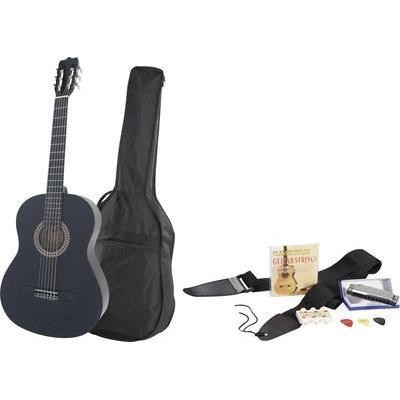 Guitare De Concert Msa Musikinstrumente 4 4 Noir Avec Étui