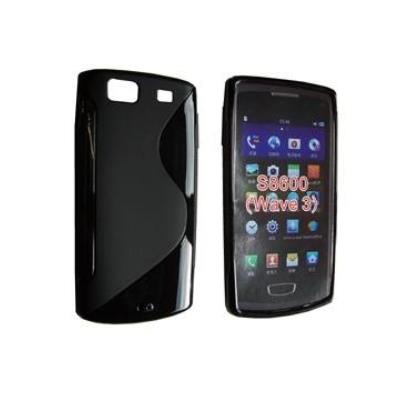 Housse S-Line Edition Limitée noire mat et Glossy pour Samsung Wave 3