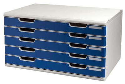 Multiform - Module 5 Tiroirs Modulo A3 Gris/bleu