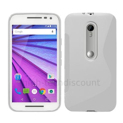 Housse etui coque pochette silicone gel fine pour Motorola Moto G 3eme generation - BLANC