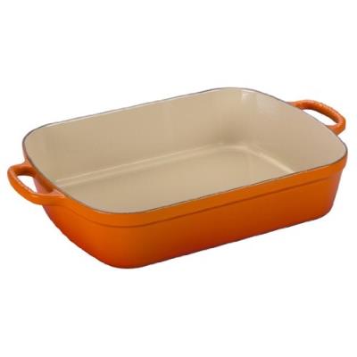 Le creuset 20184370902422 plat à gratin rectangulaire orange