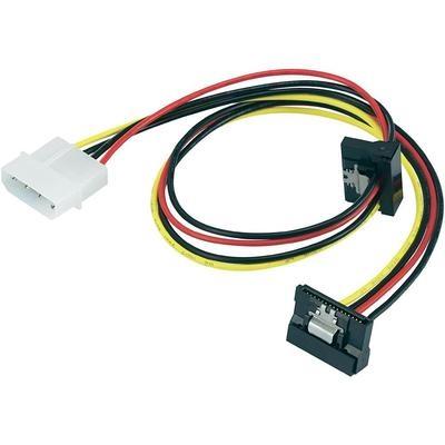 Câble adaptateur courant sata, 2 fiches coudées.