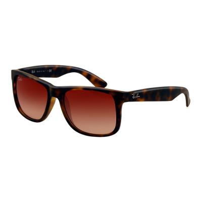 Ray-ban justin rubber havana brun dégradé - small-medium - ecaille