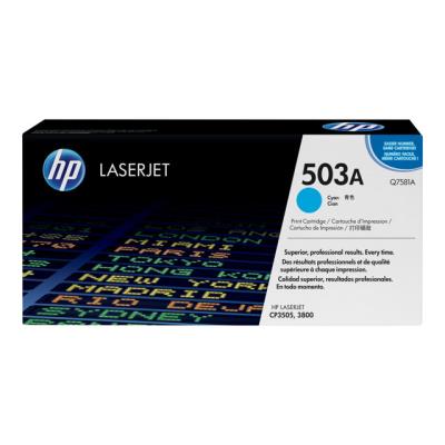HP 503A - cyaan - origineel - LaserJet - tonercartridge ( Q7581A ) - Contract