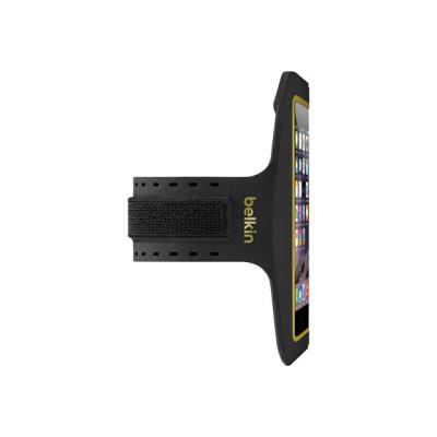 Belkin Slim-Fit Plus Armband - Armpak voor mobiele telefoon - neopreen - zwarte bovenzijde - voor Apple iPhone 6