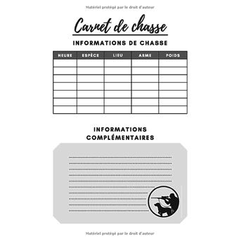 Carnet de Chasse : Beau cahier pré-rempli pour passionnés de chasse - 2  pages par séances - 100 pages - Format 15 x 22 cm - broché - NLFBP  Editions, Livre tous les livres à la Fnac