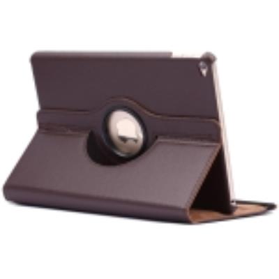Ipad Air 2:Coque Housse Cuir (PU) Marron Texture Litchi Rotation 360°