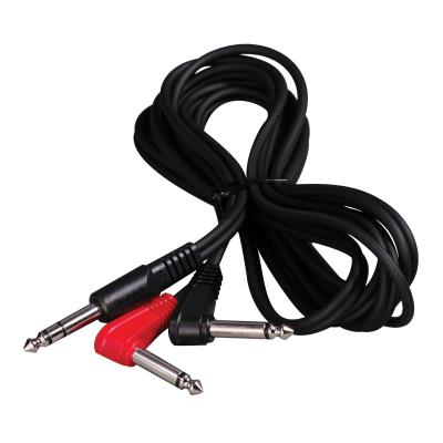 Cable roland pcs-31l (coudé) - 2 jack mono / 1 jack stereo