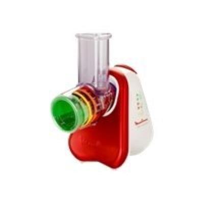 Moulinex Dj750G32 Fresh Express - Râpe Électrique - 150 Watt - Blanc/Rouge Rubis