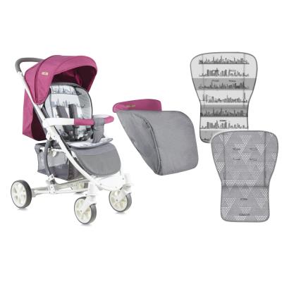 Poussette citadine 0+ S300 avec couvre-jambes Rose