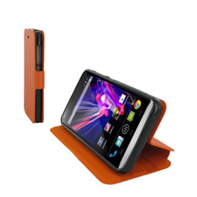 Etui Stand à rabat latéral pour Wiko Wax Coloris Orange