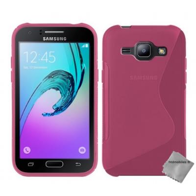 Housse etui coque pochette silicone gel fine pour Samsung Galaxy J1 (2016) - ROSE
