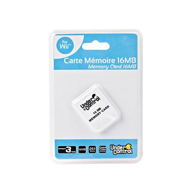 Carte Mémoire 16 Mb pour Console Nintendo Wii et Game Cube - Under Control