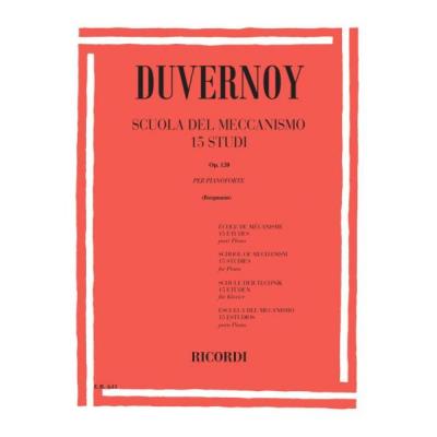 Méthodes et pédagogie RICORDI DUVERNOY J. B. - SCUOLA DEL MECCANISMO - 15 STUDI OP.120 - PIANO Piano