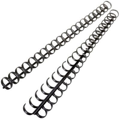 Gbc - Anneaux Reliure Zipcomb D16cm Noir - Boite De 50