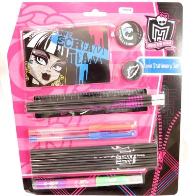 Set papeterie 'Monster High' noir rose (14 pièces)