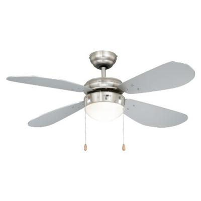 VAXCEL CLASSIC VENTILATEUR DE PLAFOND AVEC SYSTÈME D'ÉCLAIRAGE ARGENTÉ