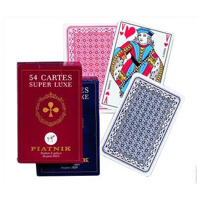 Jeu de 54 cartes cartes françaises : rouge piatnik
