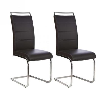 Dylan lot de 2 chaises de salle a manger noire