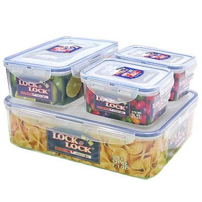 Set de 4 boîtes Lock & Lock rectangulaires