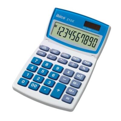 ibico - Calculatrice de bureau 210X, écran LCD 10 chiffres