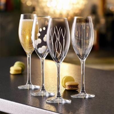 luminarc 9205400 lounge club lot de 4 flûtes à champagne 22 cl 15 x 15 x 23 cm
