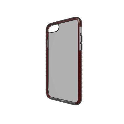 Coque Apple iPhone 7 Shox QDOS Gris Translucide/Rouge