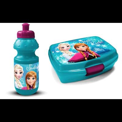 Gourde et lunch box - La reine des neiges - Bleu