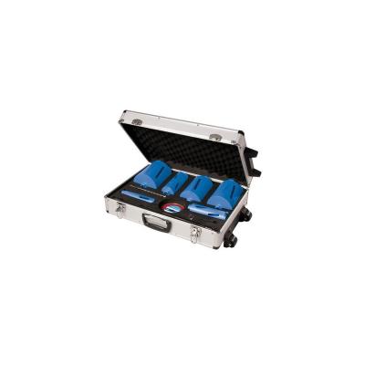 Coffret de 6 scies tr&eacute;pans diamant&eacute;es et accessoires - 38 - 127 mm