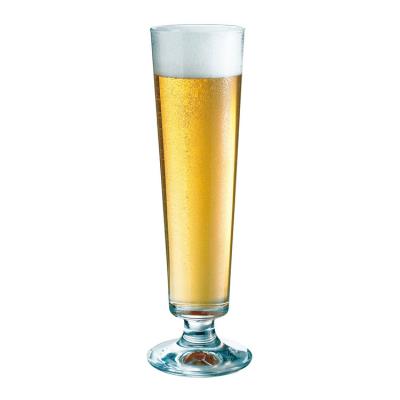 Verre Ã  biÃ're en verre Ã  pied forme haute transparent - Set de 6 DORTMUND