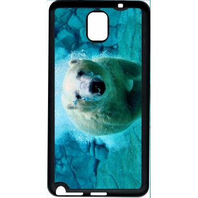 Coque samsung note 3 gros ours blanc plongee