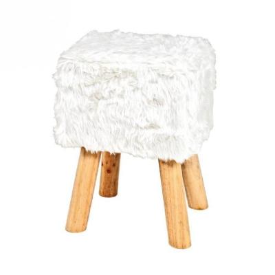 Tabouret carré 30 cm blanc