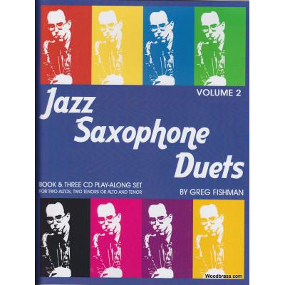 Partitions jazz&blues JAZZ STUDIO FISHMAN G. - JAZZ SAXOPHONE DUETS V.2 + 3 CD 'S Saxophone